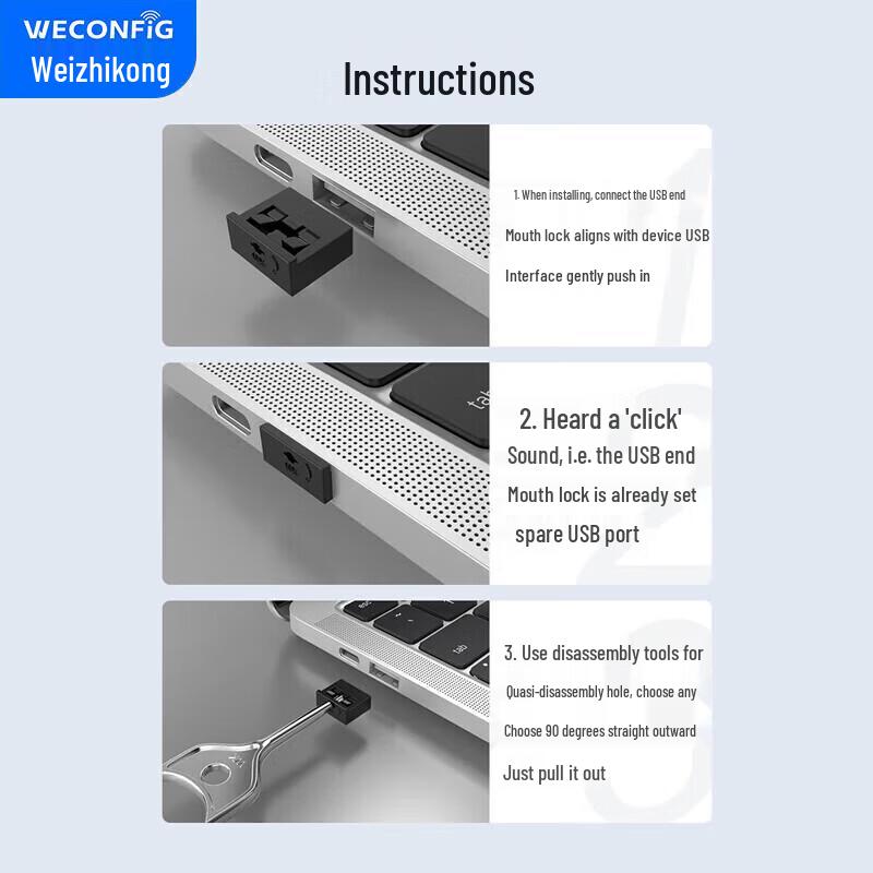 USB Port Security Lock Plug Kit