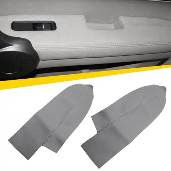 2 шт. Серые Для Honda CR-V CRV 2007-2012 Кожаные Панели Передних Дверей Накладка на Подлокотник