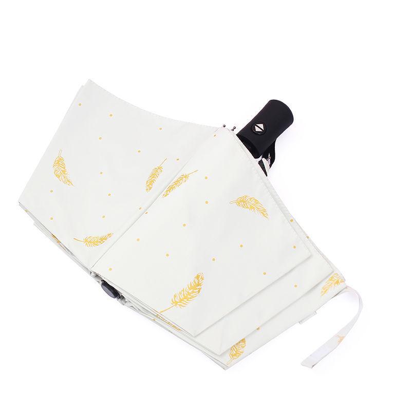 2023 Men's and Women's Automatic Mini Umbrella Anti-UV Sun Umbrella Windproof Light Folding Portable Children's Sun Umbrella