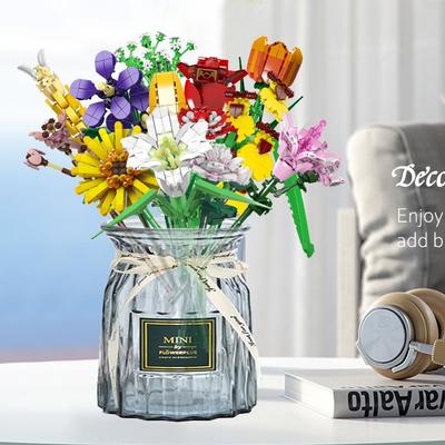 MOULD KING 24001 Μπουκέτο λουλούδια Δομικά Μπλοκ Ροζ ορχιδέα DIY Παιχνίδια Δώρο για την Ημέρα του Αγίου Βαλεντίνου Ρομαντική διακόσμηση μπονσάι σπιτιού