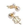 Dior CD Signature Clover Design Earrings Unisex Earrings Gold White E4879WOMCY_D319