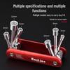 Aluminum Folding Socket Wrench Set: Imperial Sizes for Household Use