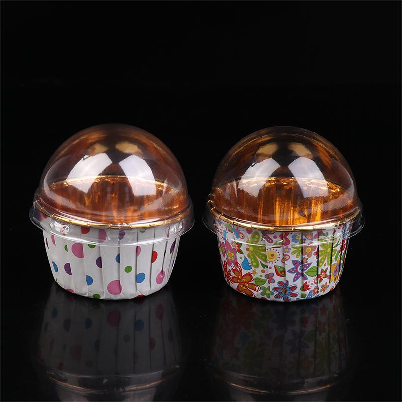 50Pcs/Set Disposable Cupcake Cups Or Lids Disposable Muffin Cups Heat Resistant Glossy Cupcake Liners Diy Baking Supplies