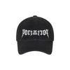 THEPORTA GRAPHIC DOUBLE LOGO WASH BALL Cap, Black