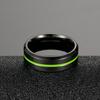 Titanium Steel Two Color Ring Mens Trendy and Fashionable Hand Jewelry Drop Glue Ring