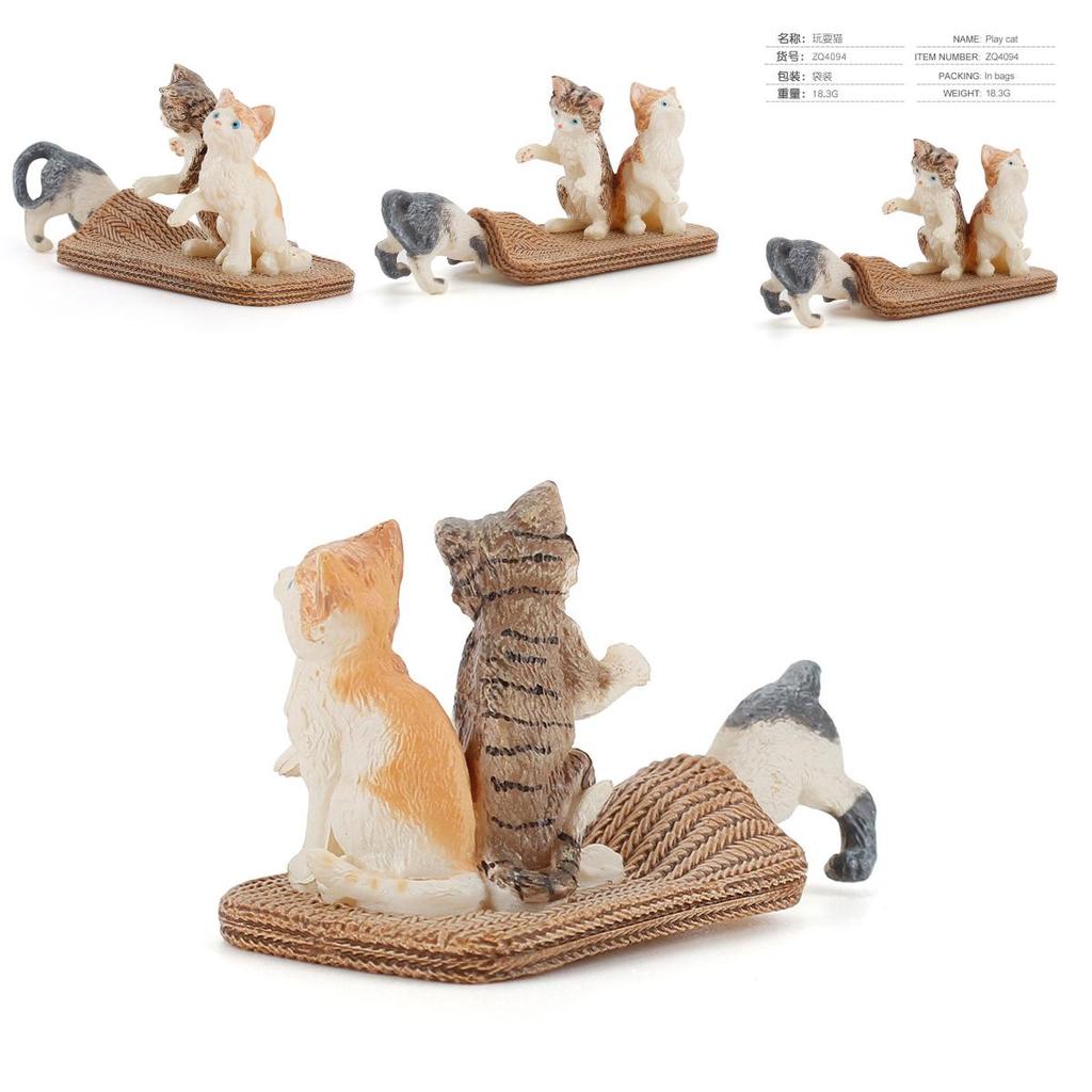 Creative Cat Model Figurine Pvc Collectible Desk Decor For Pet Lovers