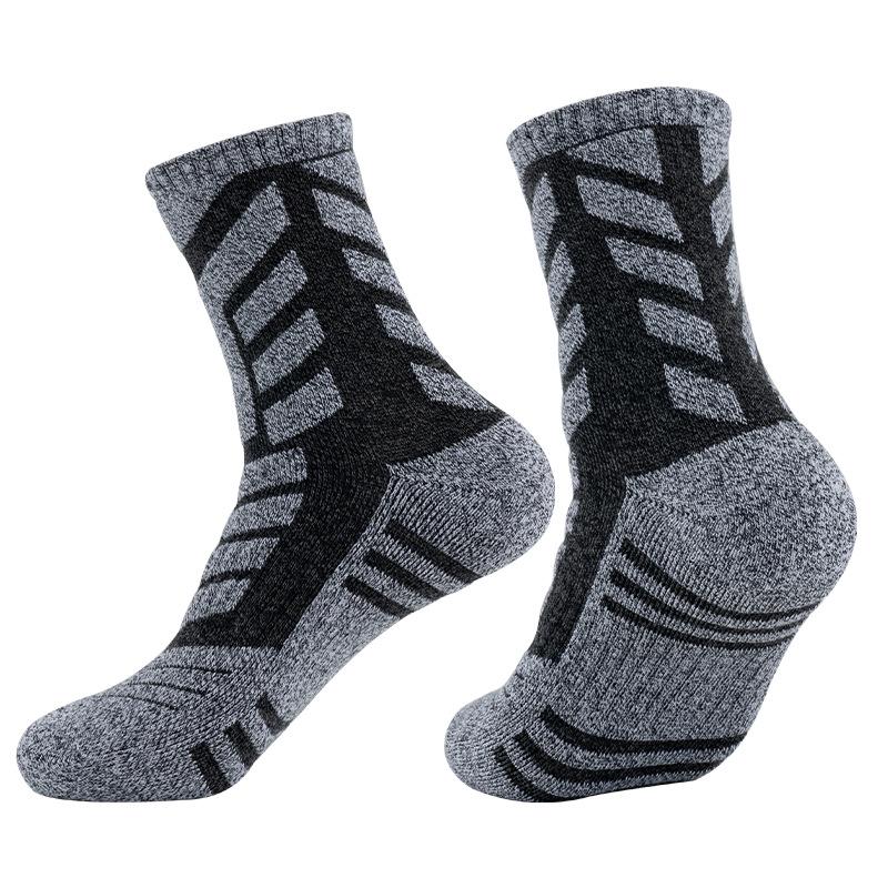 Thick Outdoor Hiking and Running Mid-Calf Socks - Shock-Absorbing, Comfortable, Sweat-Absorbent, Ideal for Skiing and Mountaineering