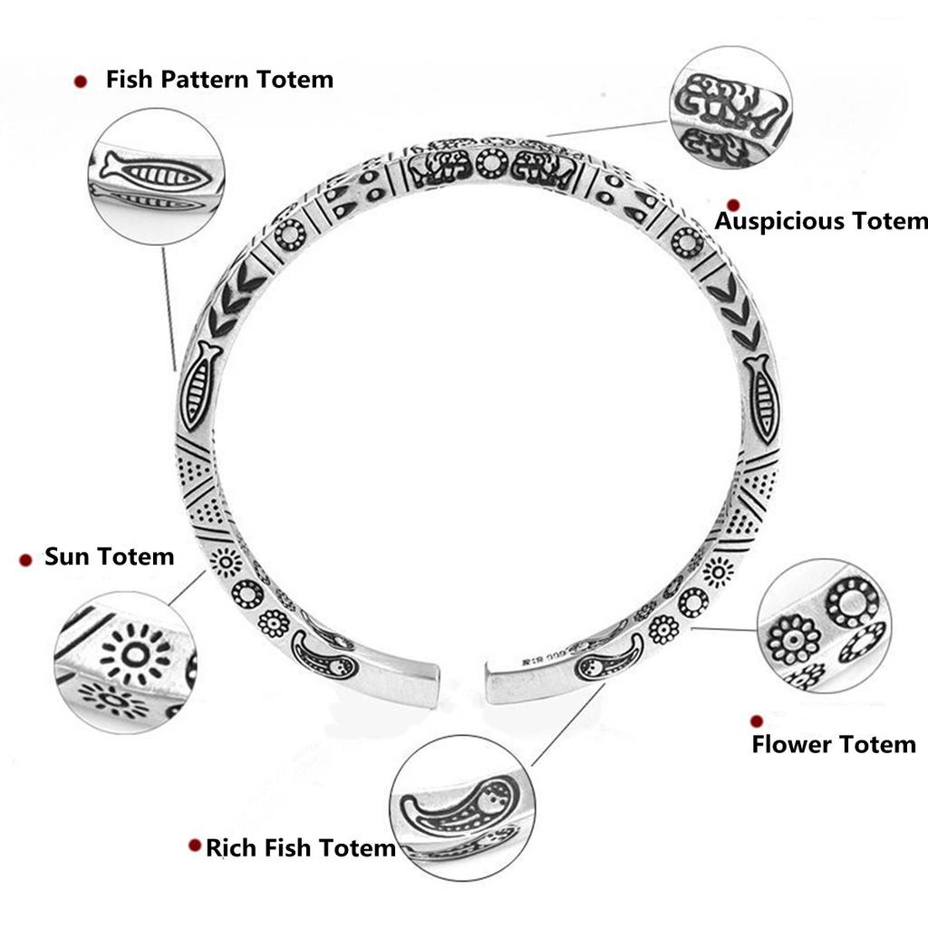 Modisches Böhmisches Wikinger Totem Runen Armband Damen Herren Glücksarmband Partner Schmuck