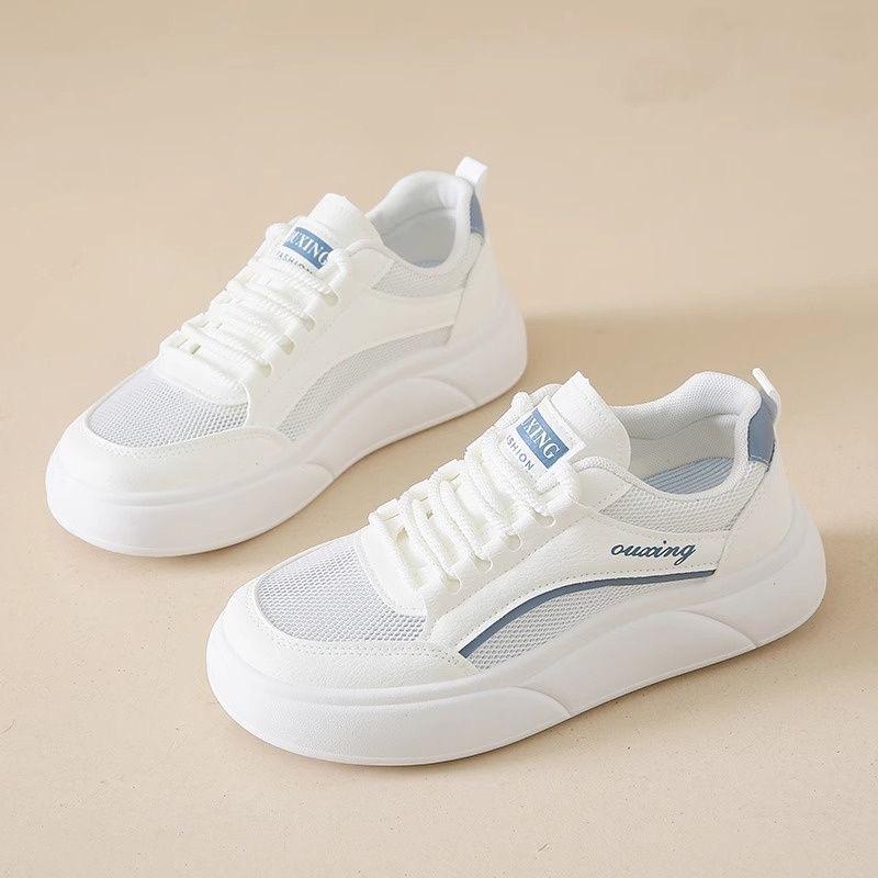 New Breathable Perforated Shoes Versatile Thick-soled Sports Shoes and Casual Sneakers
