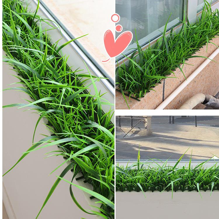 Artificial Green Plant Wall with Flowers - Decorative Turf Mat for Landscaping and Windowsills