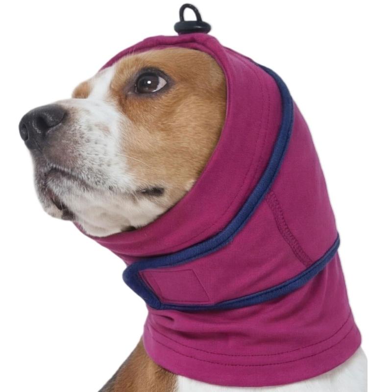 Dog Hood for Loud Noise Moment, Soft Stretchy Ear Cover Wrap for Pet Dog with Adjustable Closures and Full Ear Coverage