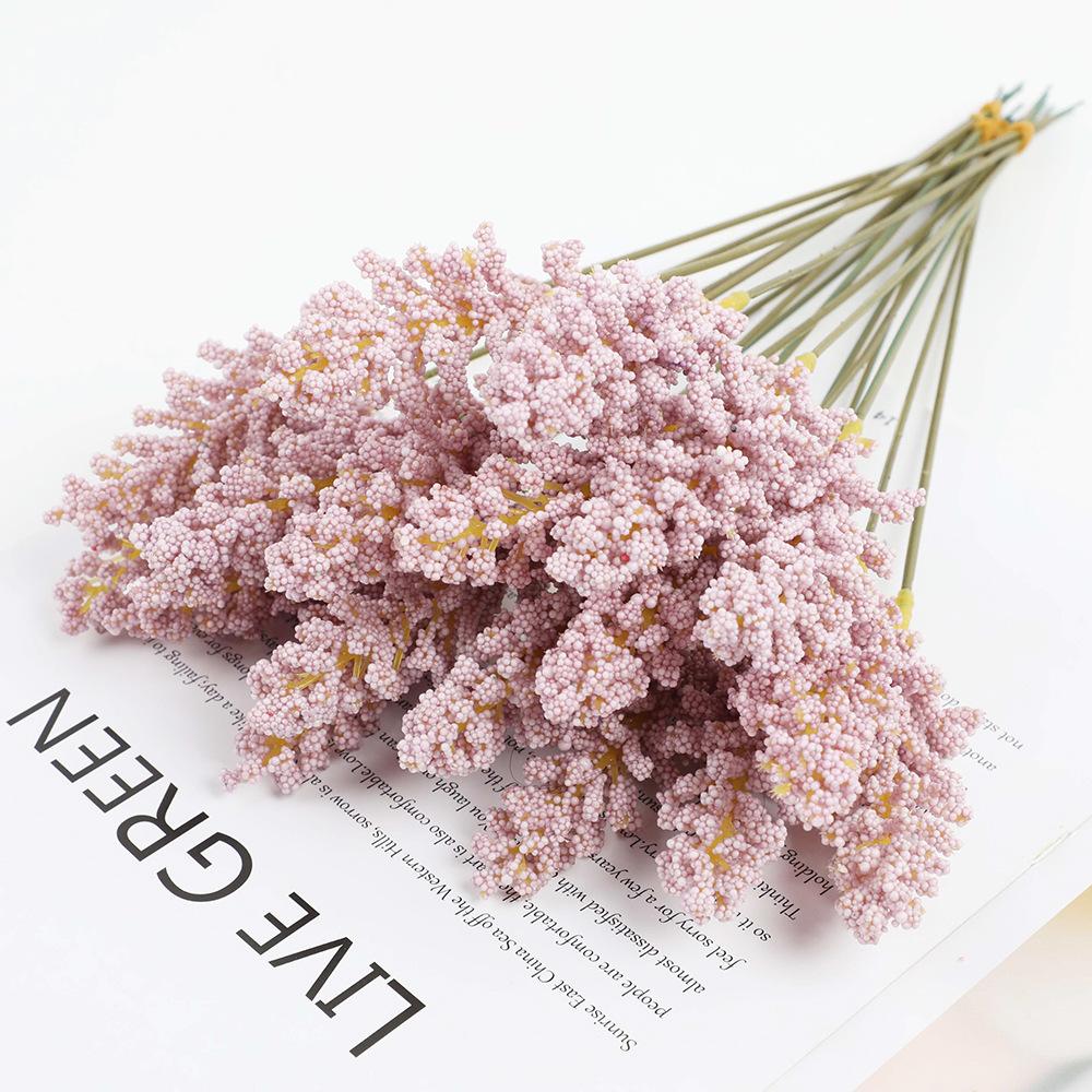 Colorful Wheat Bunches Foam Flowers - Multifunctional Artificial Decor, Perfect for Wedding Engagement Home Garden