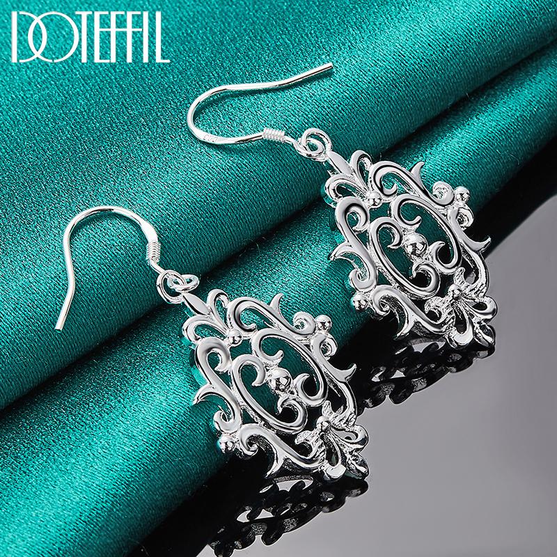 Geometric Earrings Silver Fashion Jewelry