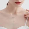 Interlocking Double Ring Pendant Necklace Couple Jewelry Gift Girlfriend
