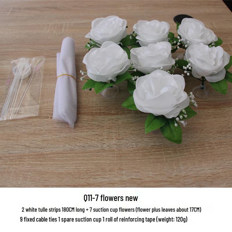 

Украшение свадебной машины Искусственная цветочная композиция