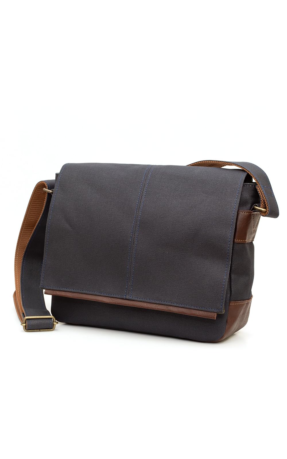 

creare Kiki Shoulder Bag for Men and Women, Lightweight, Crossbody, Made in Japan, IndigoPersimmon Tannin Dyed Canvas and Leather, Medium Flap