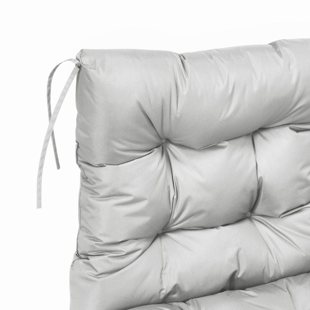 Garden Back Chair Cushion, Comfortable Patio Seat Cushion Pad with Backrest for Outdoor & Indoor Use, Light Grey