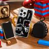 H-homi-cipher Crawling Anime Man Phone Case for iPhone 16 15 14 13 12 11 Pro Max Sheepskin Silver-edged Protective Case