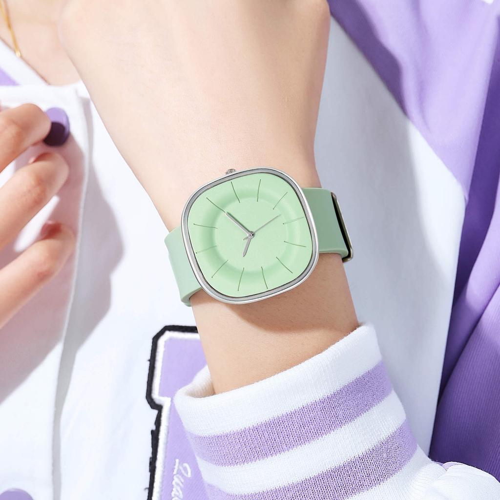 Japanese Minimalist High-Value Creative Student Niche High-End Women'S Sugar Cube Silicone Watch
