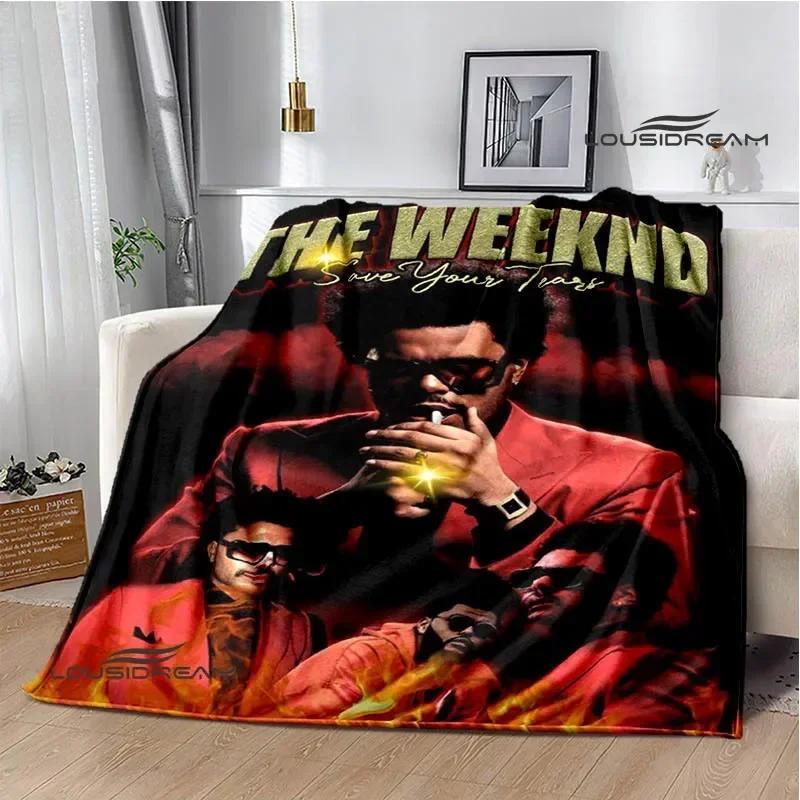 Singer The Weeknd Print Blankets Flange Warm Blanket Soft and Comfortable Home Travel Bed Blanket Picnic Blankets Birthday Gift