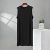 Herren Plus Size Modal Nachthemd Robe - Lockerer Schnitt Sommer Ärmellose Lange Robe, Leichte Bademantel für Übergewichtige Männer