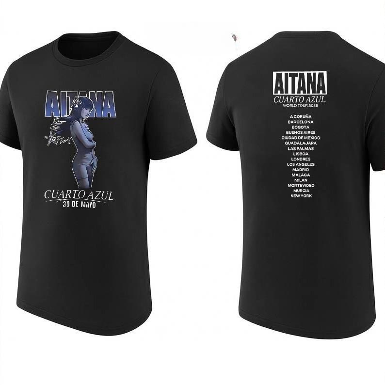 Aitana Cuarto Azul album Tshirt hiphop street style loose top100 cotton Unisex streetwear shirt harajuku oversized t shirt