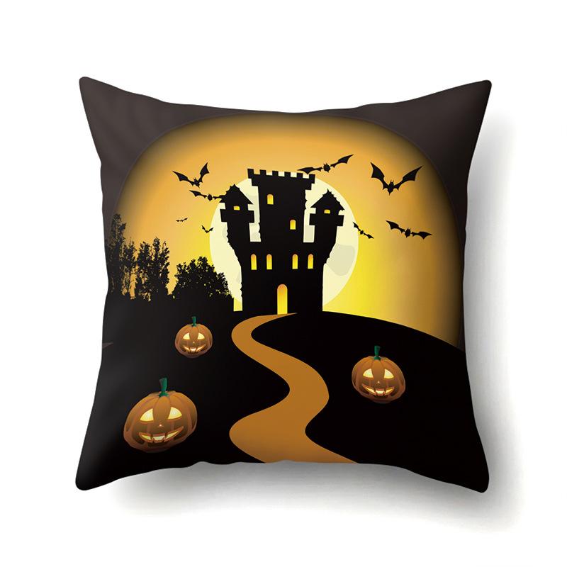 Halloween Pillowcase Car Waist Pillow Pumpkin Sofa Cushion Cover Office Home Living Room Pillowcase