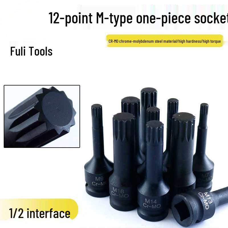 12-Punkt Torx Sechskant-Steckschlüsselsatz für pneumatische und elektrische Schlagschrauber – Schraubendreherbits für die Autoreparatur