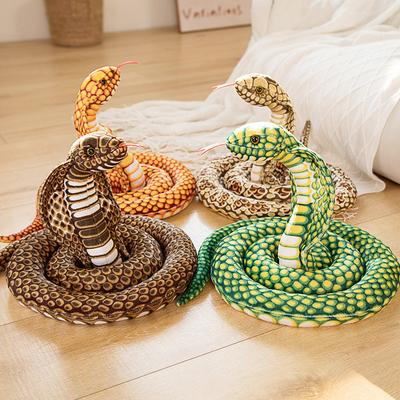 Simulated Snake Doll Cobra Fake Snake Plush Toy Snake Tricky Props Spoof Feng Shui Children'S Toy Zodiac Snake