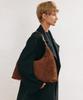 Komorebi Museum B05-5 Cow Leather Buckle Round Hobo Bag_Suede Mocha