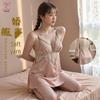 Women's Lace Satin Nightgown: Sexy Padded Cup, Cross-Strap, Summer Style