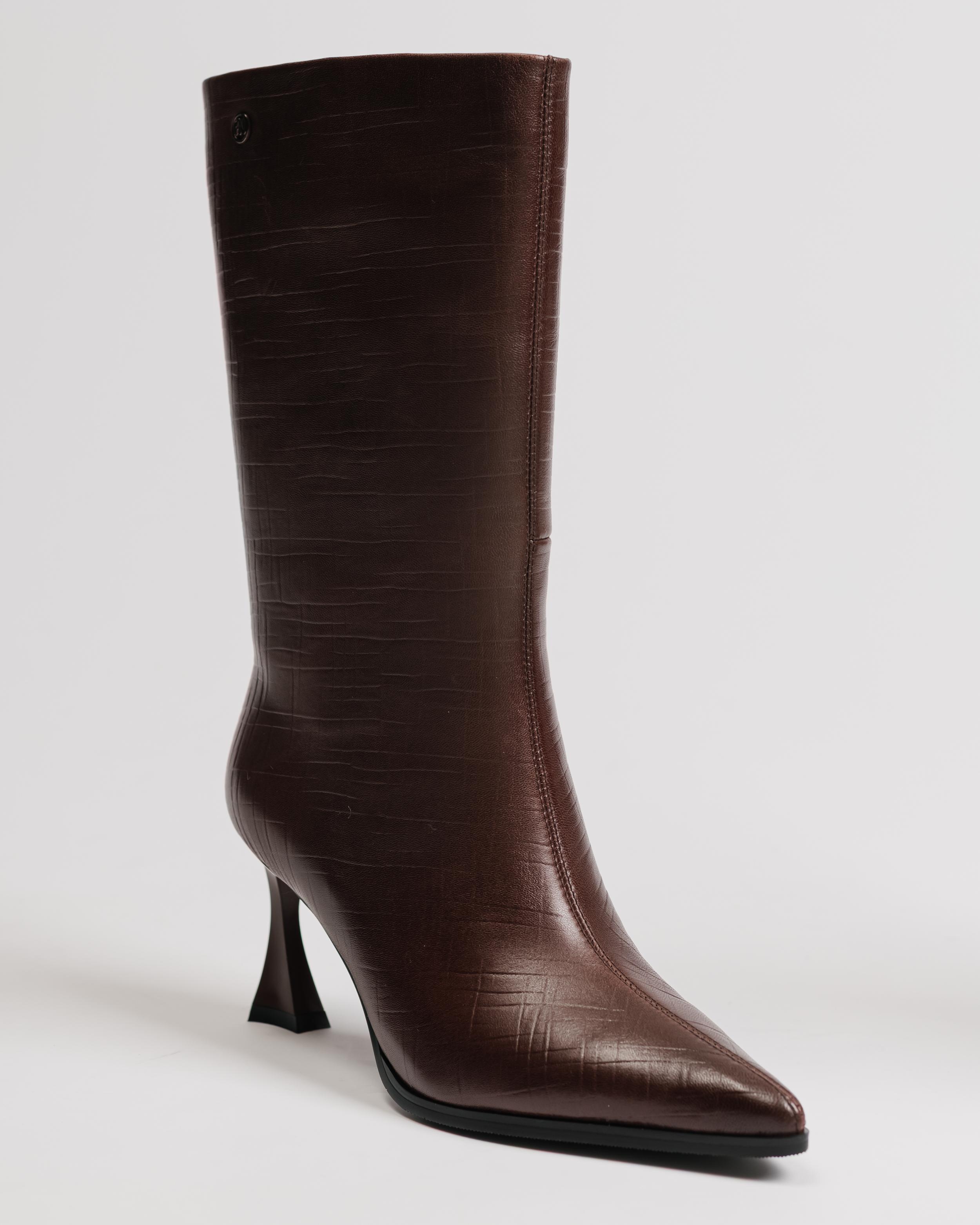 

Ankle boots on stiletto heel Berkonty 3850100 36 brown leather 39 коричневий