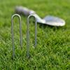 New 50PCS U-shaped Garden Staples Heavy-duty Fence Tubing Stakes Sod Pins Galvanized Landscape Spike For Holding Lawns Barrier