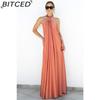 BITCED Summer Sexy Elegance Women's Satin Strapless Ball Gown Party Travel Dress
