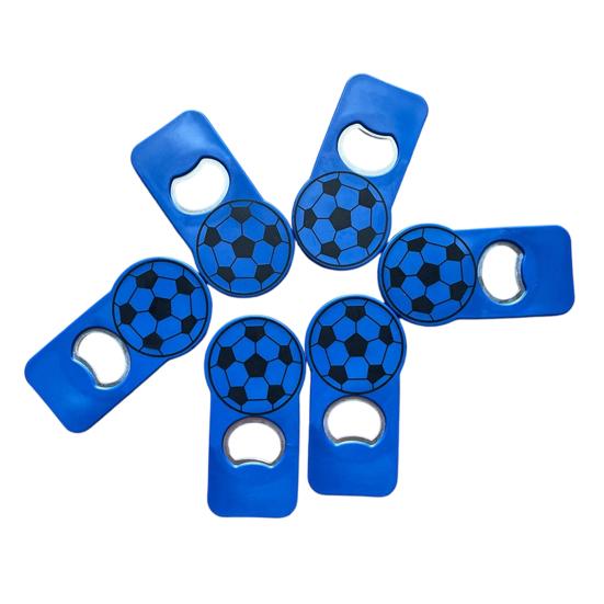 Soccer Bottle Opener with Magnet, Plastic Beer Cap Remover for Refrigerator, Football Shaped Fridge Magnet Opener for Home Bar Party, Gift for Fans