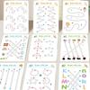 Educational Kids Magic Copybook Set Reusable Tracing Workbook for Handwriting Skills
