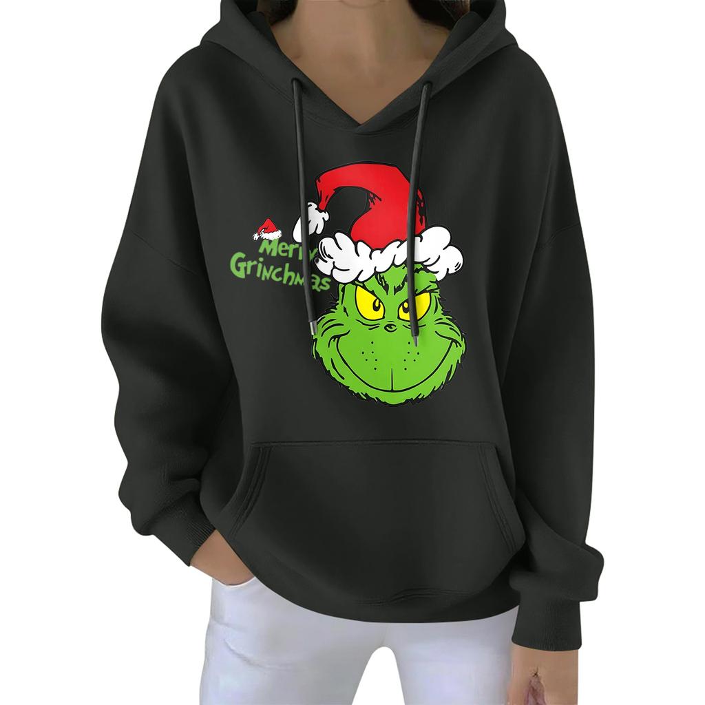 Women's Christmas  Hoodie Funny Cute Christmas Holiday Sweatshirt Pullover