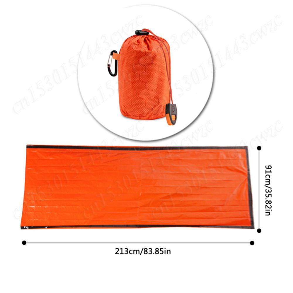 Waterproof Emergency Survival Sleeping Bag Outdoor Mylar Thermal Blankets Keep Warm Hiking Camping Thermal Sack First Aid Rescue