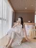 Summer Women's Cotton Spaghetti Strap Nightgown - Sweet, Loose, Mid-Length Dress