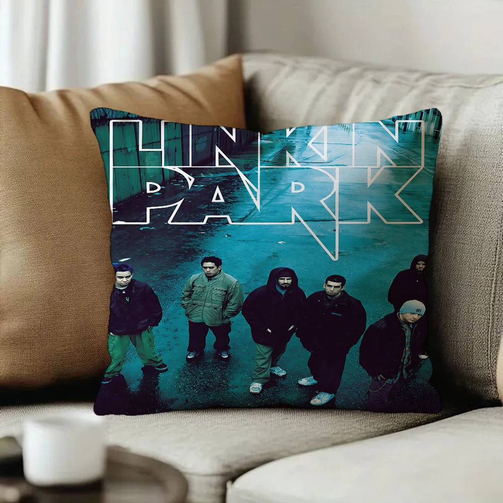 Band LLinkin Cool PPark Cushion Cover Pillow Cover Decor Pillowcase Printed Cushion Case for Couch
