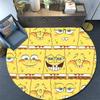SpongeBob SquarePants,Round Area Rug,Carpet Rug for Living Room Bedroom Sofa Playroom Decor,Non-slip Floor Mat