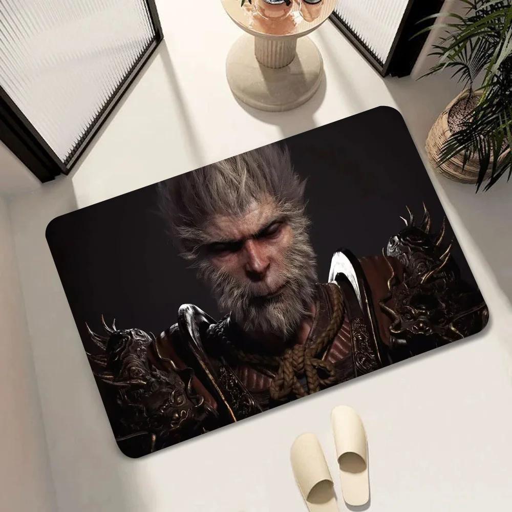 1pc Black Myth W-Wukong Bathroom Absorbent Mats Anti-Slip Mats Home Decor Supplies Carpets Home Kitchen Floor Mats