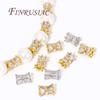 Crystal Beads Rhinestones Flowers Shape Spacer Beads 18K Gold Plated Beads Separators DIY Beading Jewelry Making Supplies