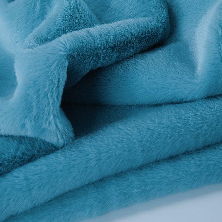 Plain Long Hair Plush Fabric By Meters for Clothes Blankets Coats Sewing High Quality Imitation Rex Rabbit Fur Cloth Soft Silky