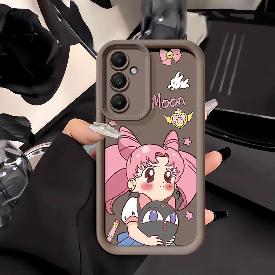 Cartoon S-Sailors Moon Phone Cover Case for Samsung Galaxy A56 A73 A22 A21s A25 A26 A35 A52 A54 A24 A32 A55 A36