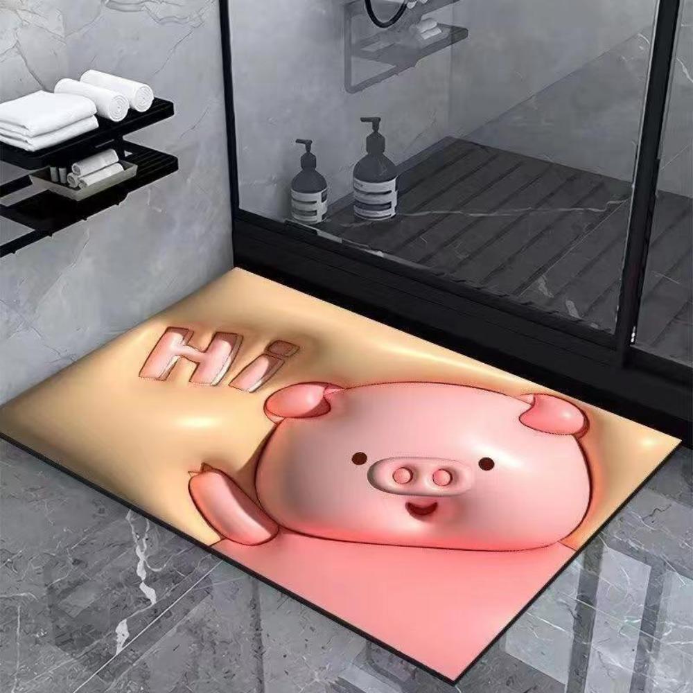3D Three-dimensional Expansion Flower Soft Drain Floor Mat Bathroom Non-slip Mat Toilet Floor Mat