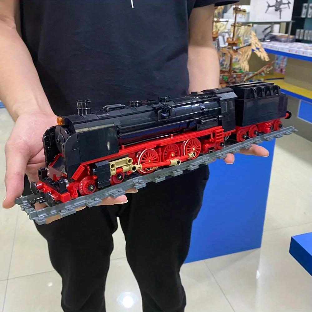 Creative Steam Train Railway Series Building Blocks Model Children's Diy City Building Block Toys For Perfect Christmas Gift