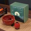 Kiln-Glazed Ceramic Matcha Bowl Set