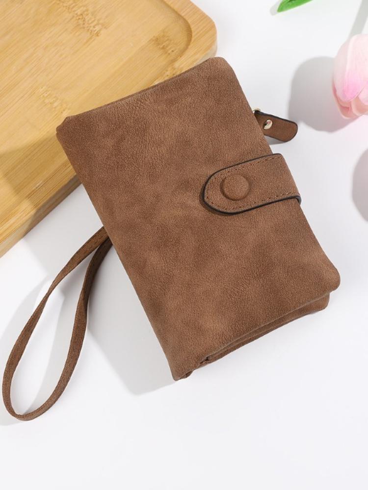

New Fashion Women s Wallet Short Three Layer Large Capacity Double Zipper Card Holder ID Card Credit Bank Card Holder Money Bag кавовий