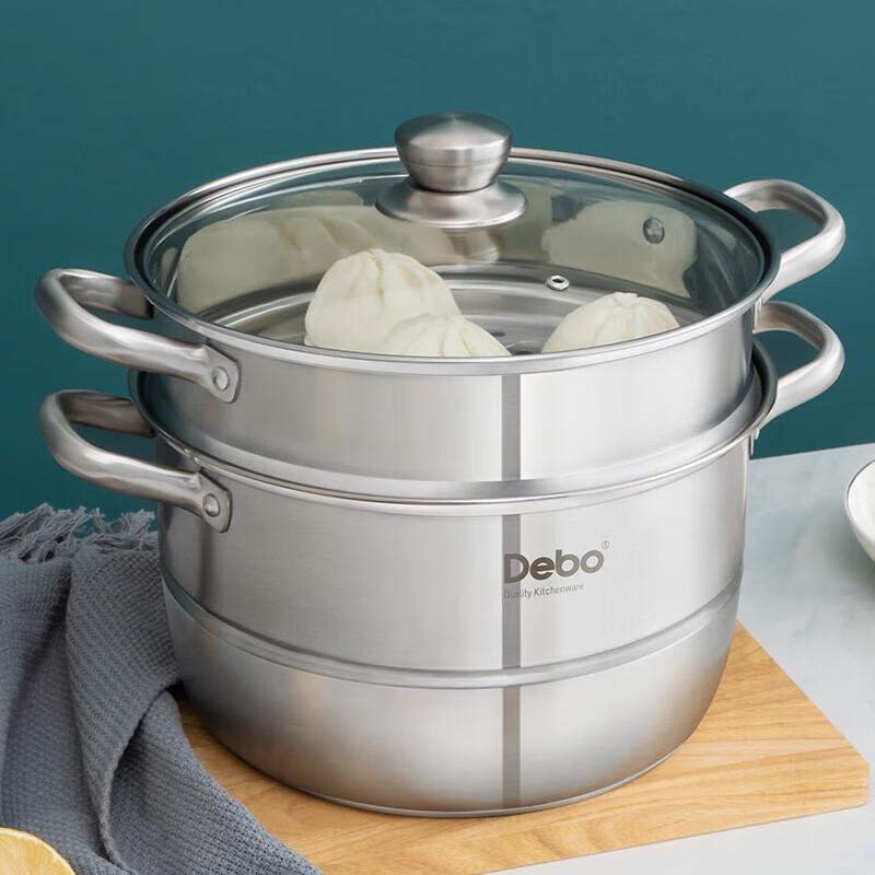 Debo Sophie 28cm Double-Layer 304 Stainless Steel Steamer Pot